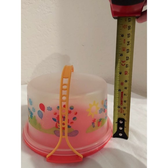 Vintage Tupperware Kids Set of 4 Cups & Matching Cake Taker With Handle Lot - Picture 7 of 10